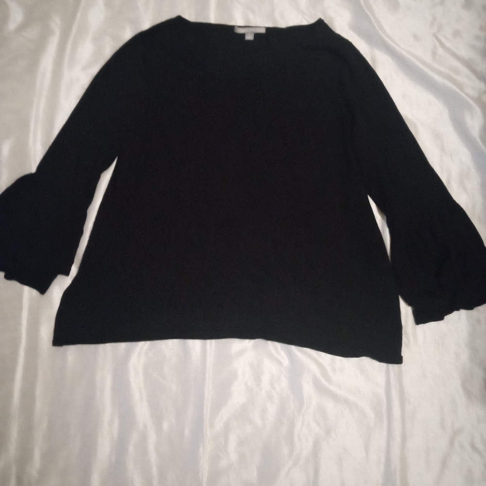 Valerie Stevens Women's Black Long Sleeves Jersey Top Size XL